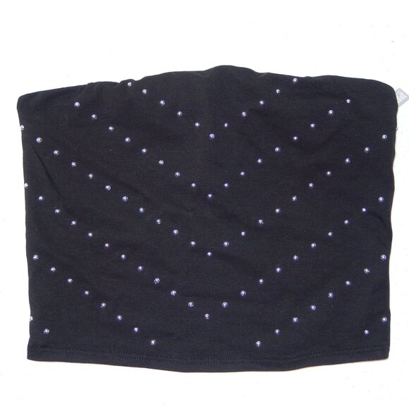 New Victoria's Secret Pink Tube Top Small Black Silver Studs NWT - Picture 2 of 10